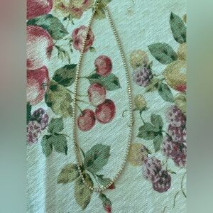 Gold plated tennis necklace